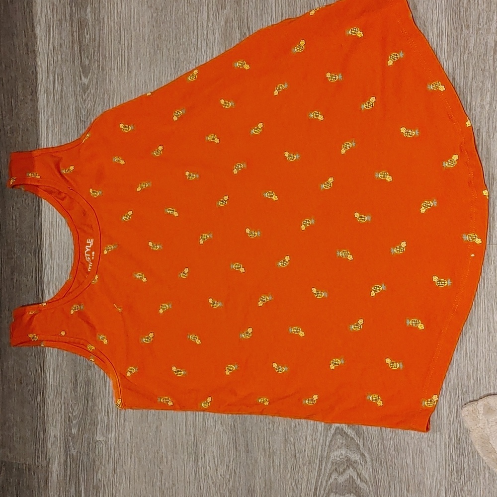 My Style Pineapple Tank Top Sz Sm